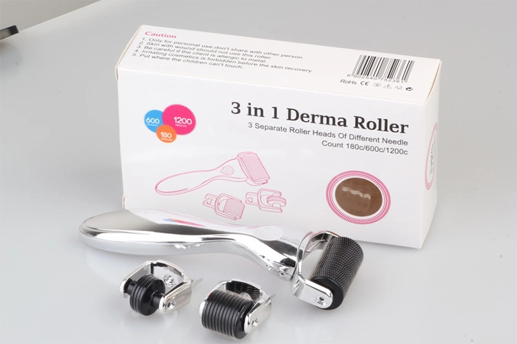 OEM / ODM tùy chỉnh thương hiệu 3 In 1 Drs Derma Roller For Anti Aging Stainless Steel Titanium 1