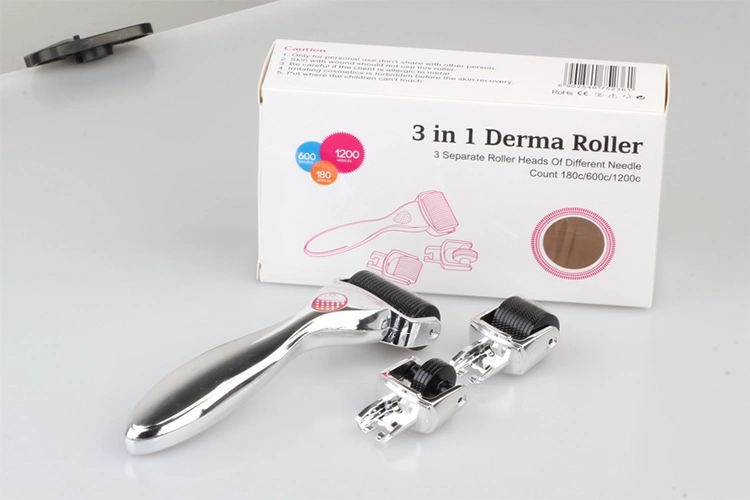 OEM / ODM tùy chỉnh thương hiệu 3 In 1 Drs Derma Roller For Anti Aging Stainless Steel Titanium 4